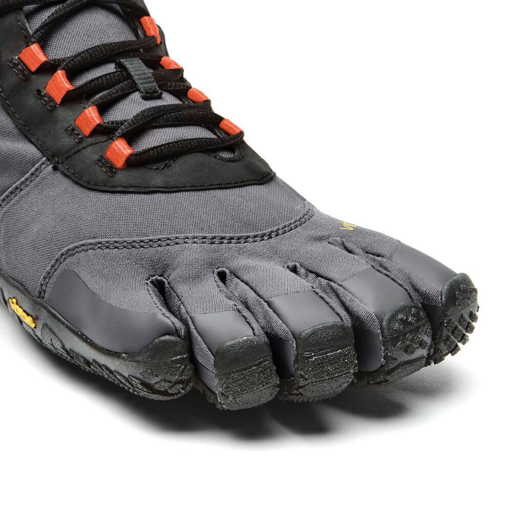 Vibram Five Fingers Mens V-Trek Insulated - Barefoot Shoes Black/Grey/Red - VLA129753